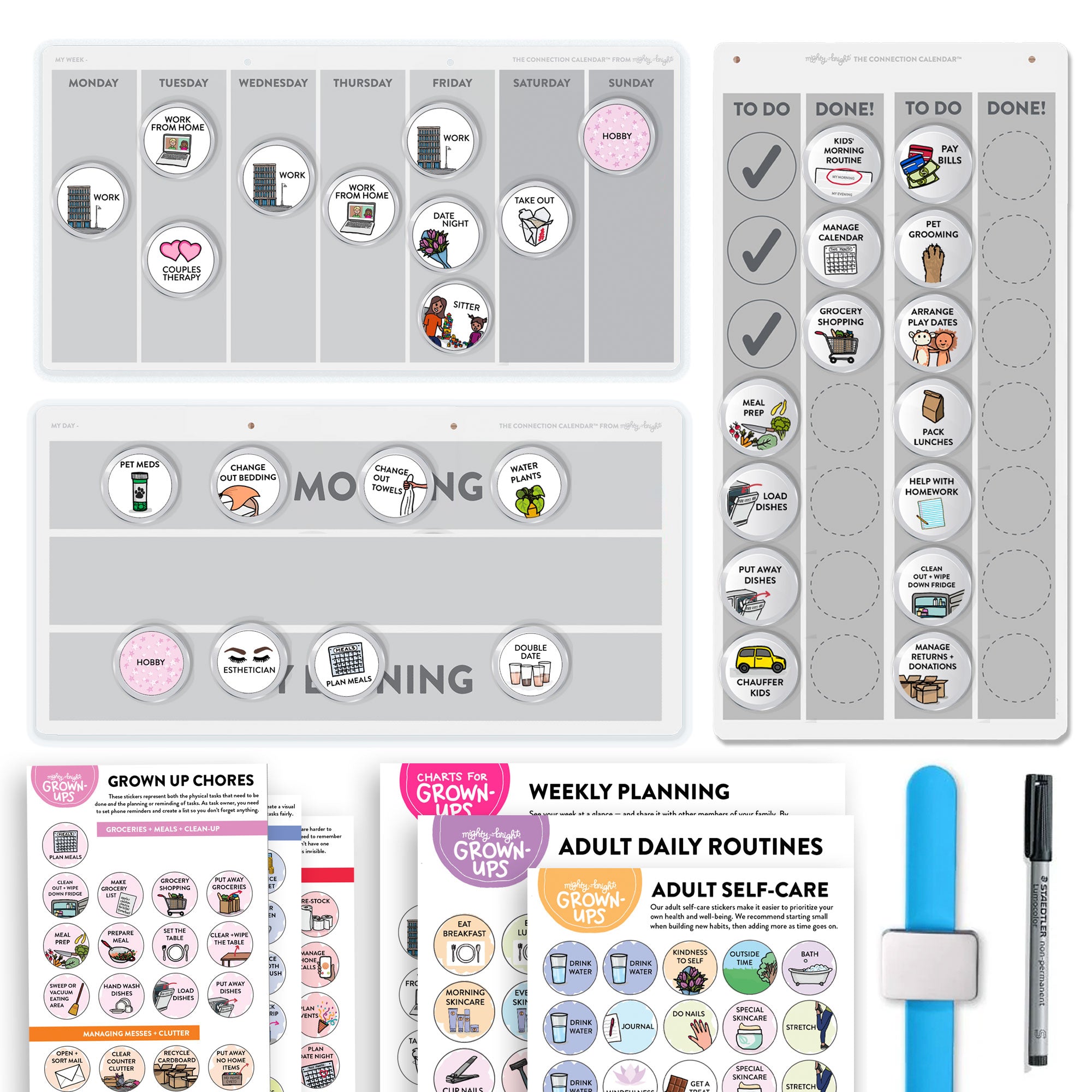 Bundle + Save: Adult Visual Schedules – Mighty + Bright
