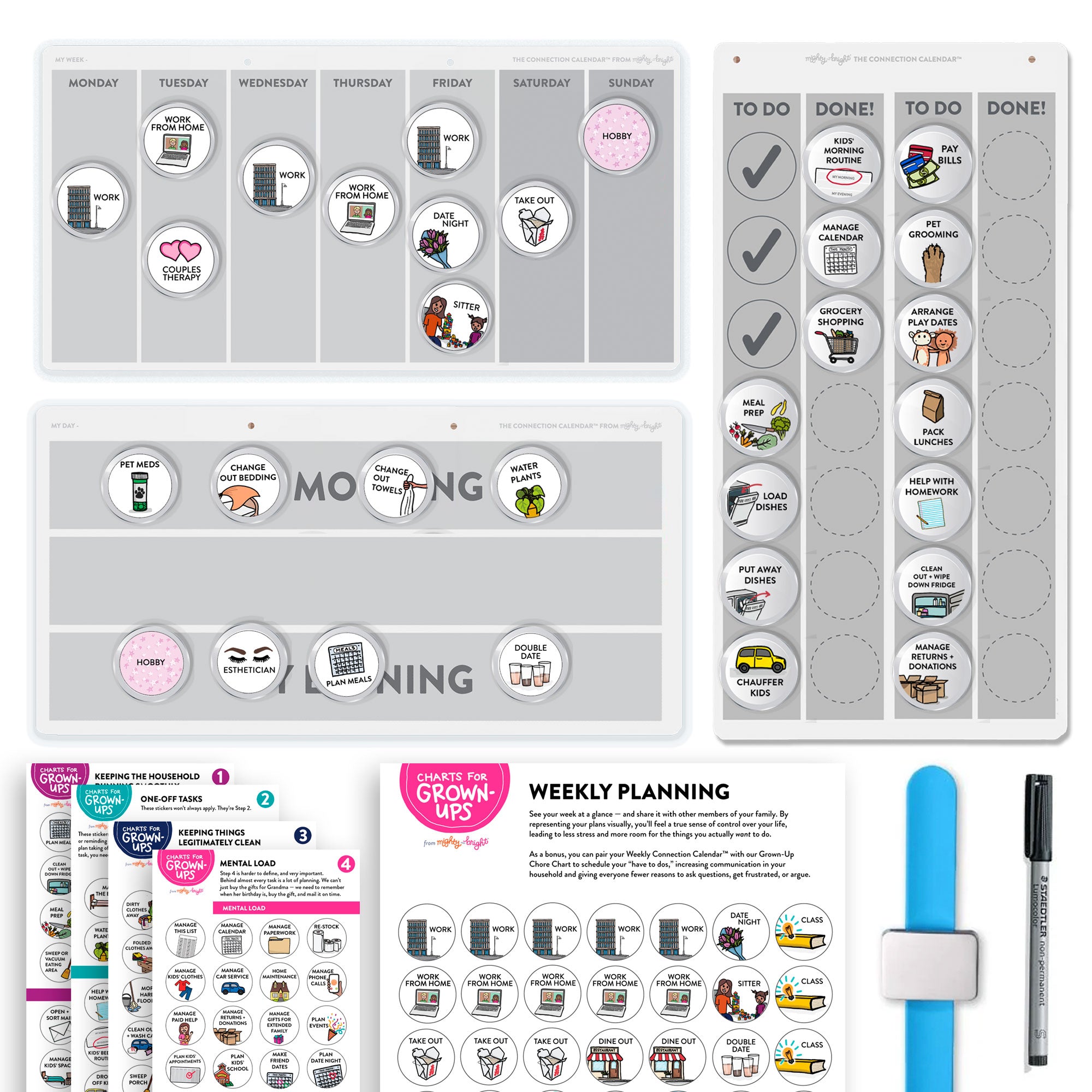 Bundle + Save: Adult Visual Schedules – Mighty + Bright