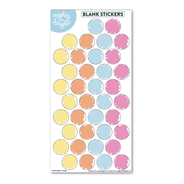 Blank | Reusable Stickers – Mighty + Bright