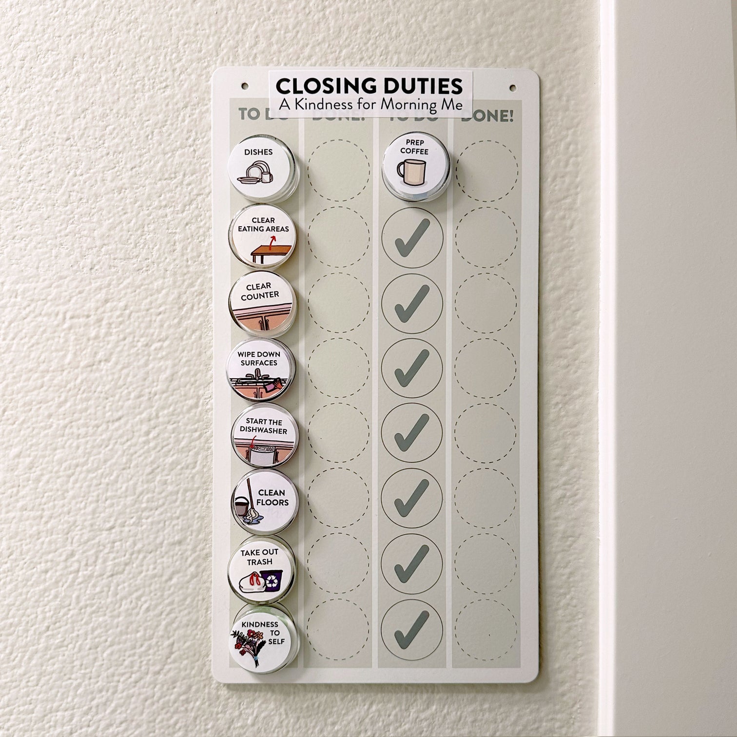 Household Closing Duties Visual Chart (with KC Davis) Mighty + Bright