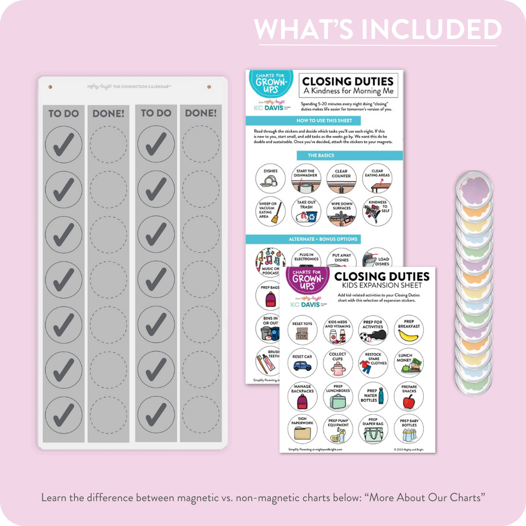 Household Closing Duties Visual Chart (with KC Davis) Mighty + Bright