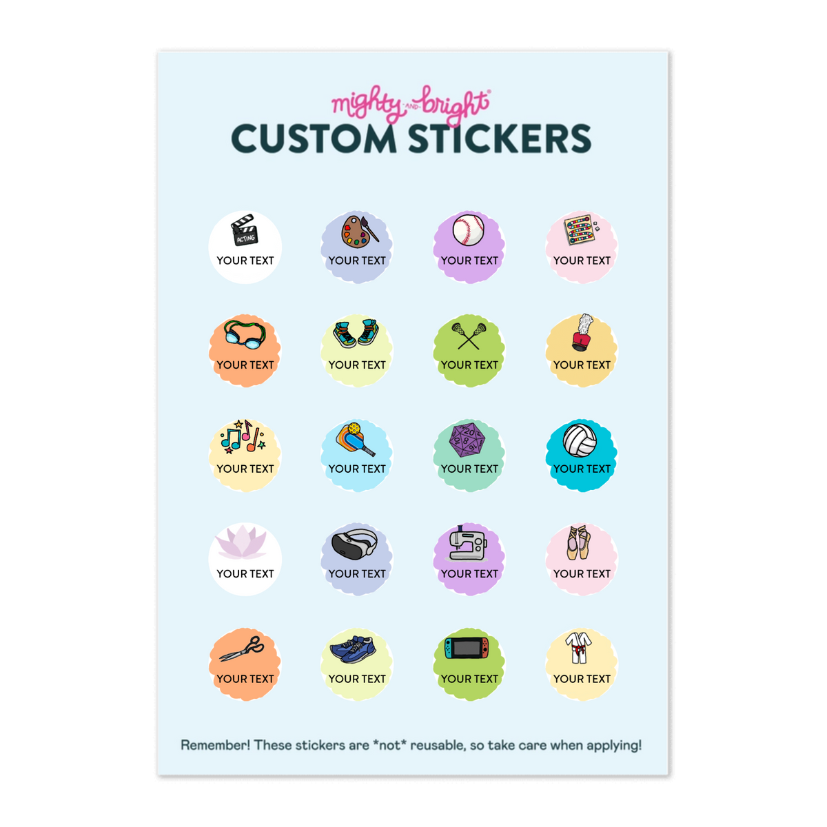 Activities, Hobbies, Extracurriculars, and Sports | Customizable Stick ...