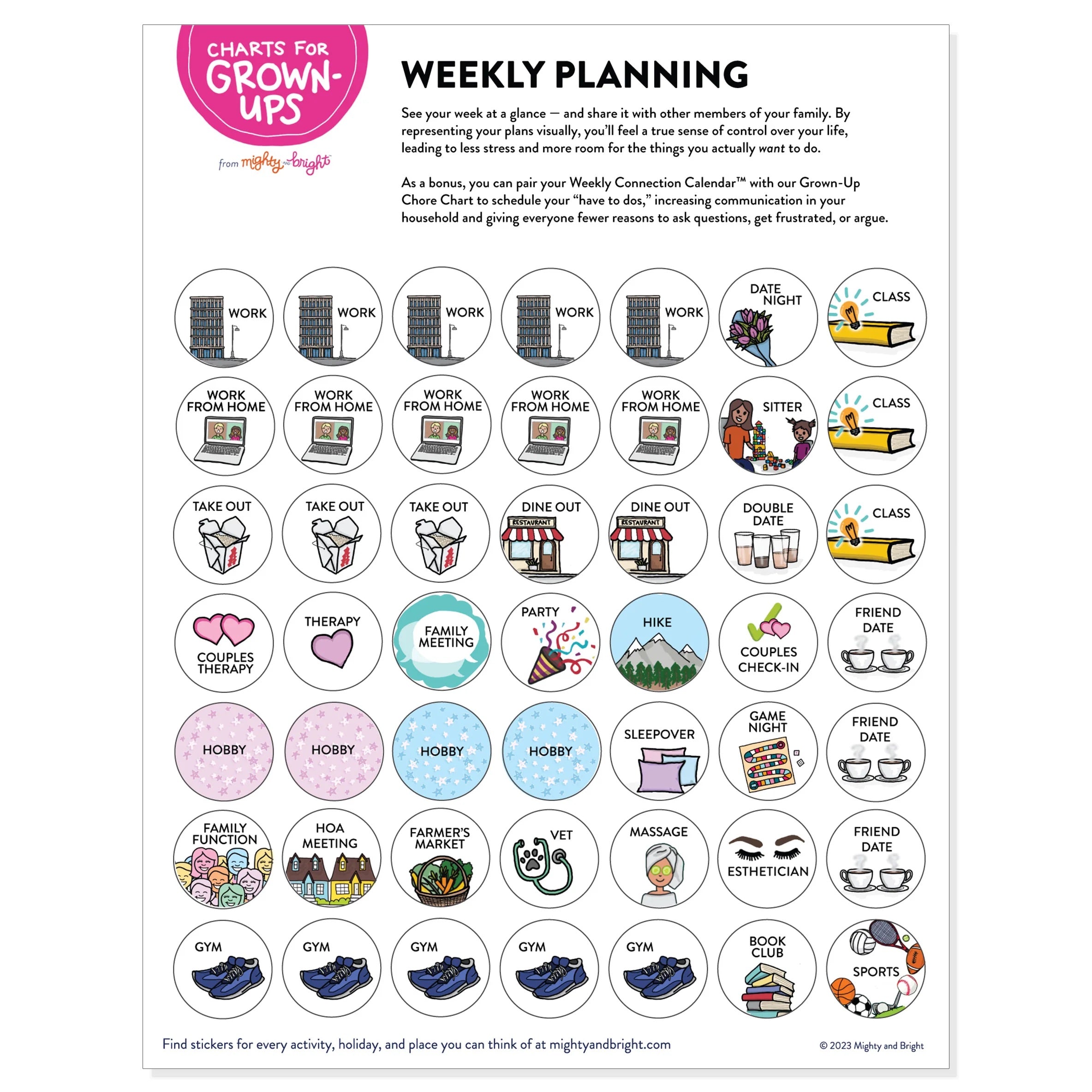 Bundle + Save: Adult Visual Schedules – Mighty + Bright