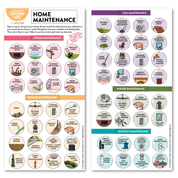 Home Maintenance Tracking Folder and Stickers
