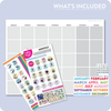 Monthly Calendar + Stickers Bundle