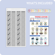 Political Action without Overwhelm Visual Task Chart