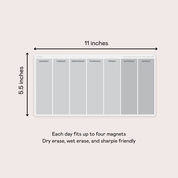 Flex or Steel Magnetic Weekly Calendar
