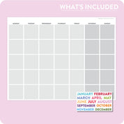 Flex Magnetic Monthly Calendar