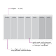 Steel Magnetic Weekly Calendar | Chart Only
